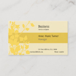 Modern promotioneel mosterdgeel Florentijn Visitekaartje