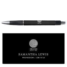Modern Promotioneel Zakelijk Logo & Naam Zwart Pen