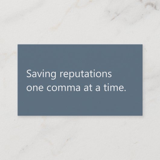 Modern Proofreader Freelancer Minimalist Visitekaartje (Voorkant)