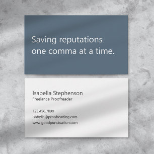 Modern Proofreader Freelancer Minimalistisch Visitekaartje