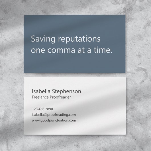 Modern Proofreader Freelancer Minimalistisch  Visitekaartje
