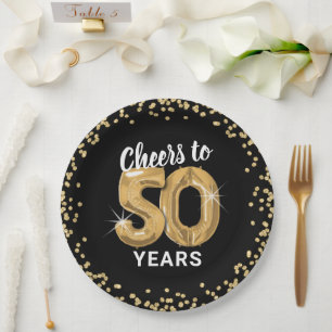 Modern Proost op 50 jaar verjaardag Papieren Bordje