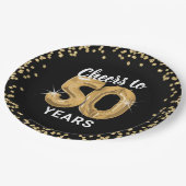 Modern Proost op 50 jaar verjaardag Papieren Bordje (Gekanteld)