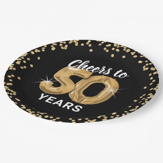 Modern Proost op 50 jaar verjaardag Papieren Bordje (Gekanteld)