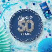 Modern Proost op 50 jaar verjaardag Papieren Bordje (Feest)