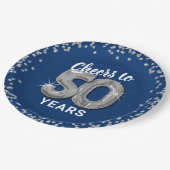 Modern Proost op 50 jaar verjaardag Papieren Bordje (Gekanteld)