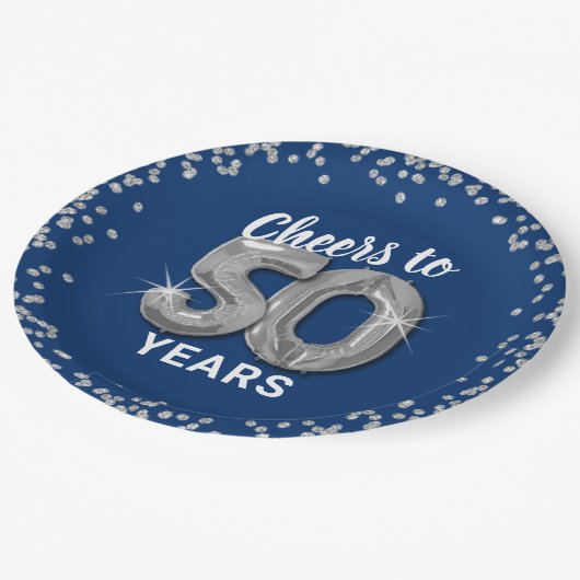 Modern Proost op 50 jaar verjaardag Papieren Bordje (Gekanteld)