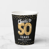 Modern Proost op 50 jaar verjaardagsfeestje Papieren Bekers (Achterkant)