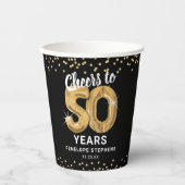 Modern Proost op 50 jaar verjaardagsfeestje Papieren Bekers (Voorkant)