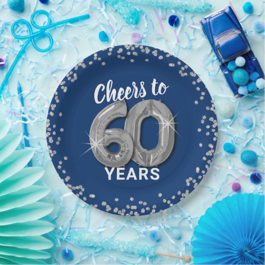 Modern Proost op 60 jaar verjaardag Papieren Bordje (Feest)