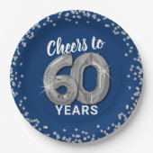 Modern Proost op 60 jaar verjaardag Papieren Bordje (Voorkant)