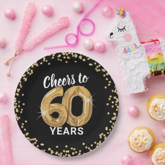 Modern Proost op 60 jaar verjaardag Papieren Bordje (Feest)