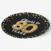 Modern Proost op 80 jaar verjaardag Papieren Bordje (Gekanteld)