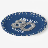 Modern Proost op 80 jaar verjaardag Papieren Bordje (Gekanteld)