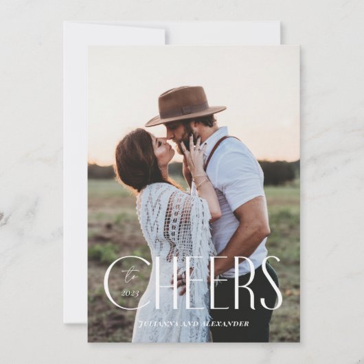 Modern Proost op Nieuwjaar Feestdagenkaart (Voorkant)