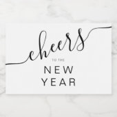 Modern Proost op Oudejaarsavond Sparkling Wijnetiket (Enkel label)