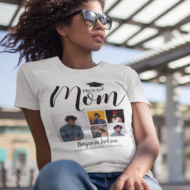 Modern Proud Mam | 5 Foto-Afstuderen T-Shirt