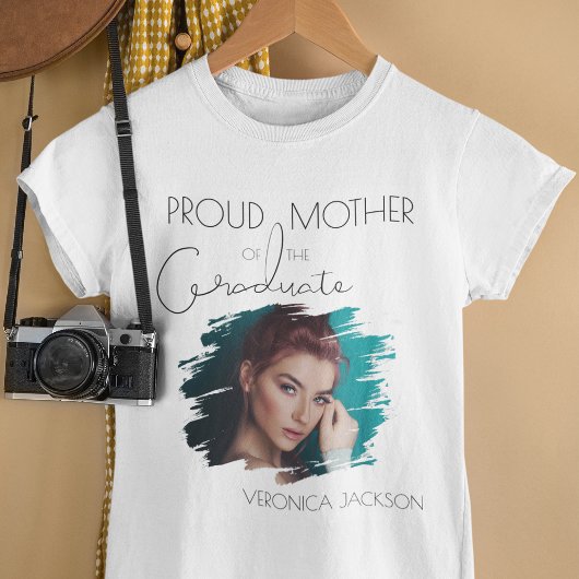 Modern Proud Moeder van de Afstuderen | Foto T-shirt