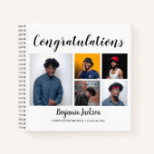 Modern Proud papa | 5 Foto-Afstuderen Notitieboek (Voorkant)