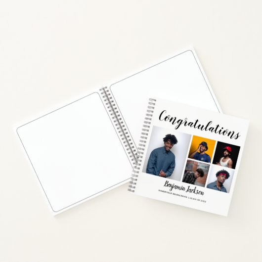 Modern Proud papa | 5 Foto-Afstuderen Notitieboek (Binnen)