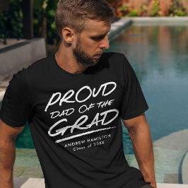 Modern Proud Papa van het Afstudeerder T-shirt
