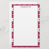 Modern pruim roze wit met groen briefpapier (Voorkant / Achterkant)