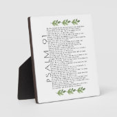 Modern Psalm 91 Greenery Leaves Christelijk Plaque Fotoplaat (Voorkant)
