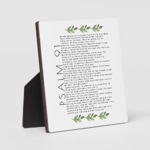 Modern Psalm 91 Greenery Leaves Christelijk Plaque Fotoplaat