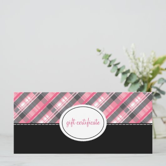 Modern Pset Boutique Style Cadeaucertificaten (Staand voorkant)