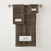 Modern Pset Brunette Bath-handdoekset Bad Handdoek (Insitu)
