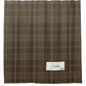 Modern Pset Brunette Shower Curtain Douchegordijn (Voorkant)