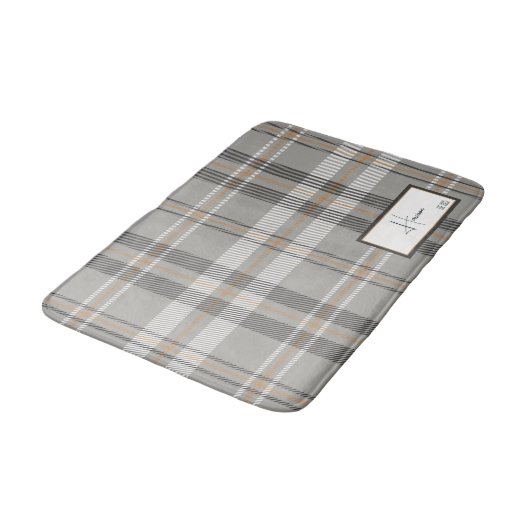 Modern Pset Cloud Gray Bath Mat (Gekanteld)