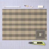Modern Pset Monogram Brown Beige Tissuepapier (Craft)