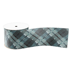 Modern Pset Pattern in Blue and Grey Grosgrain Lint
