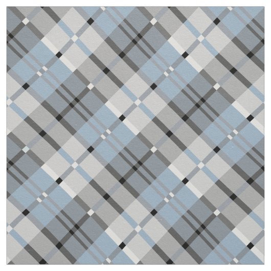 Modern Pset Pattern Light Blue and Grey Stof (Swatch)