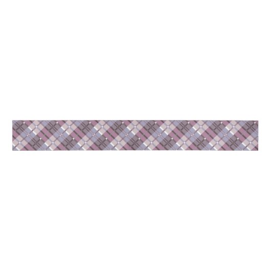 Modern Pset Pattern Plum and Lavender Grosgrain Lint (Voorkant)
