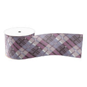 Modern Pset Pattern Plum and Lavender Grosgrain Lint (Spoel)