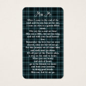 Modern Pset Photo Funeral Memorial Prayer Kaart (Achterkant)