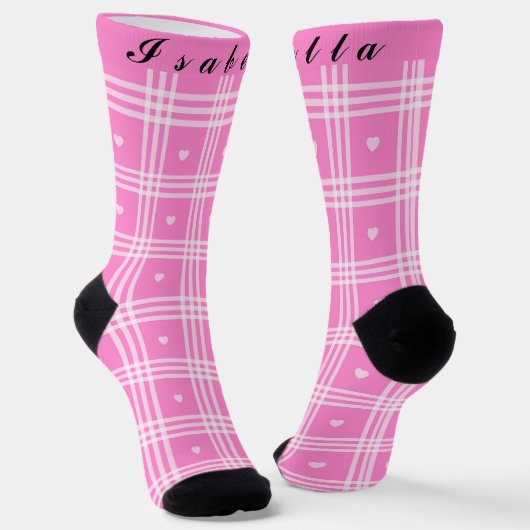 Modern Pset Pink Heart Collectie Sokken (Gebogen)