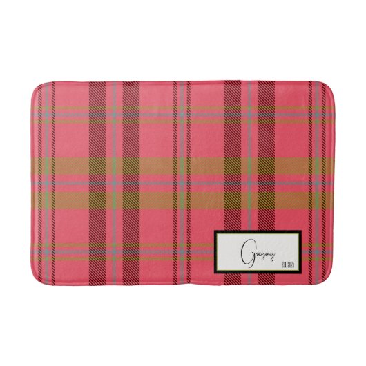 Modern Pset Rouge Roze Bath Mat (Voorkant)