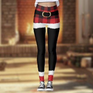 Modern Pset Santa Costume Cute Funny Kerstmis Leggings