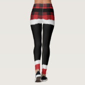Modern Pset Santa Costume Cute Funny Kerstmis Leggings (Achterkant)