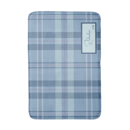 Modern Pset Sky Blue Bath Mat (Voorkant Verticaal)
