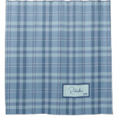 Modern Pset Sky Blue Shower-gordijn Douchegordijn (Voorkant)