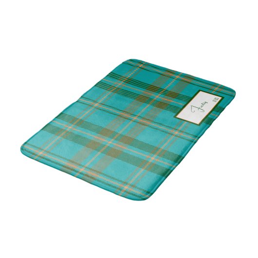 Modern Pset Turquoise Bath Mat (Gekanteld)