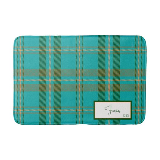 Modern Pset Turquoise Bath Mat (Voorkant)
