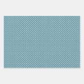 Modern Pset White Stripes Polkadots Pattern Inpakpapier Vel (Voorkant)