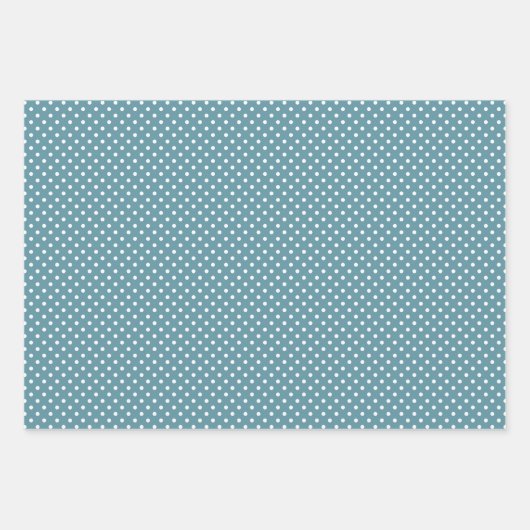 Modern Pset White Stripes Polkadots Pattern Inpakpapier Vel (Voorkant)