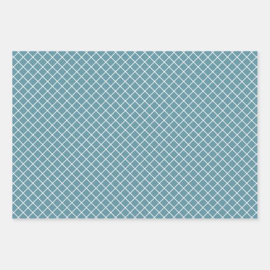 Modern Pset White Stripes Polkadots Pattern Inpakpapier Vel (Voorkant 2)