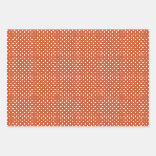Modern Pset White Stripes Polkadots Pattern Inpakpapier Vel (Voorkant)